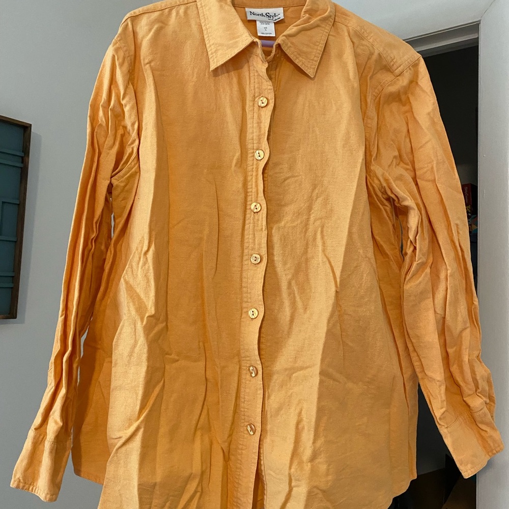 NorthStyle Men's Mustard Button-Down Shirt